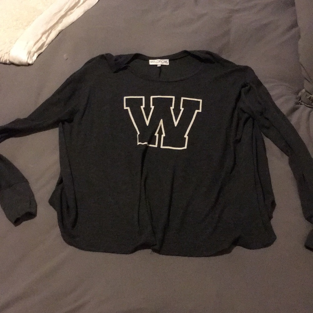 Grey thermal Wildfox sweater